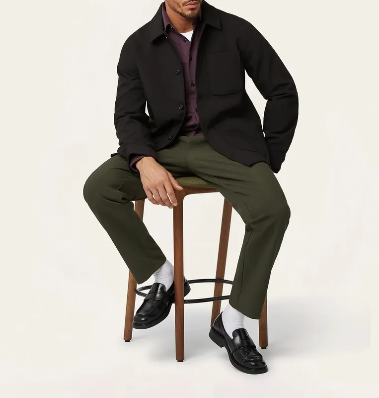 Straight Classic Pants Dark Green
