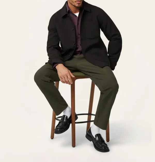 Straight Classic Pants Dark Green
