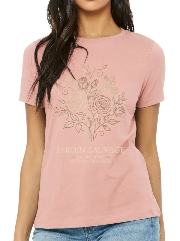 Women's Jardin Sauvage Floral Butterfly Printed T-shirt