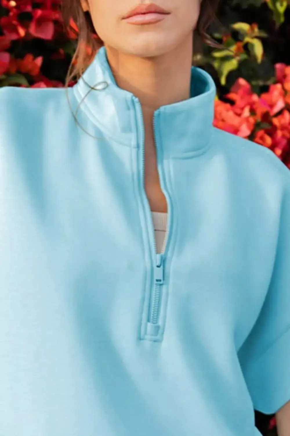 Half Zip Casual Top