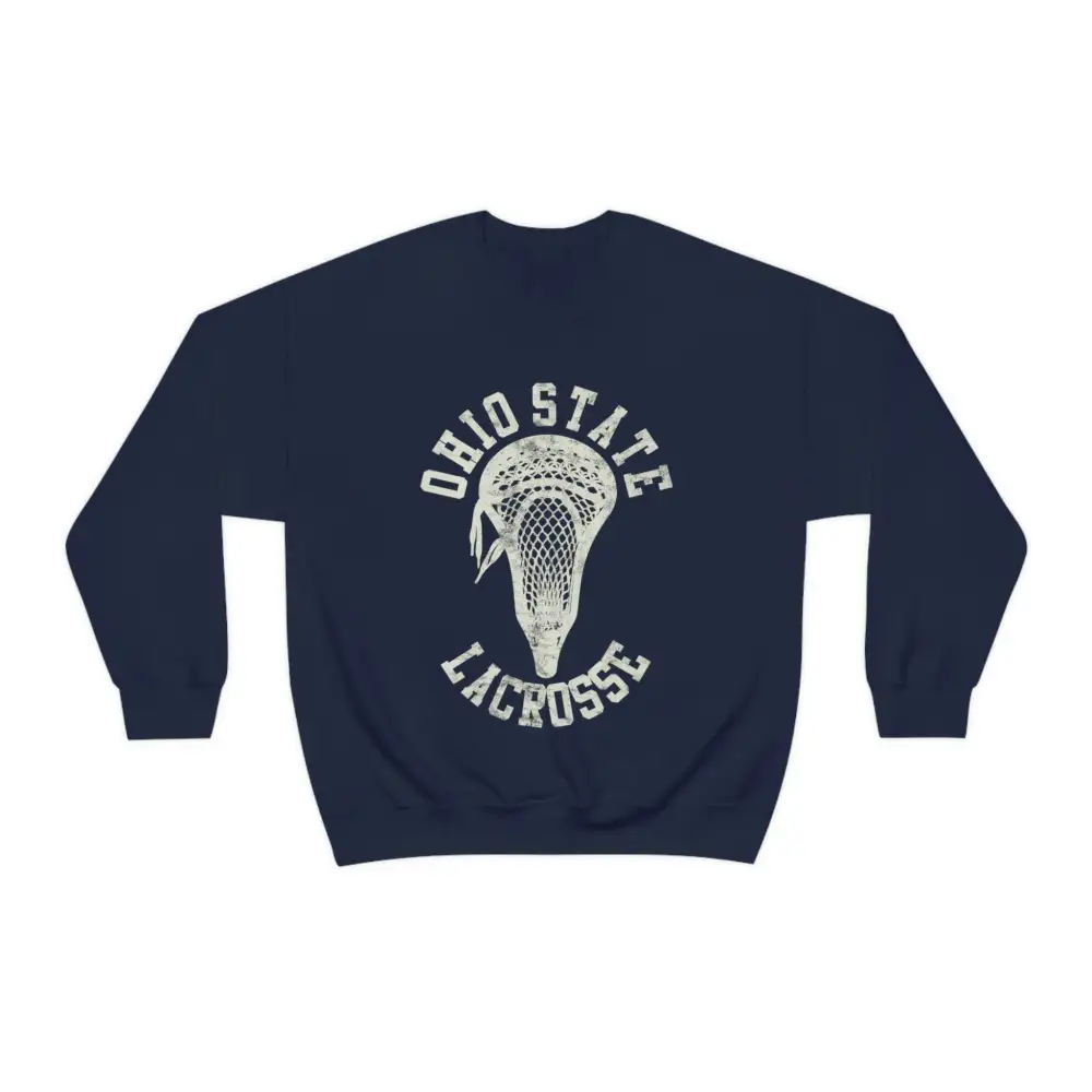 Vintage Stick Head Lacrosse Graphic Crewneck Sweatshirt