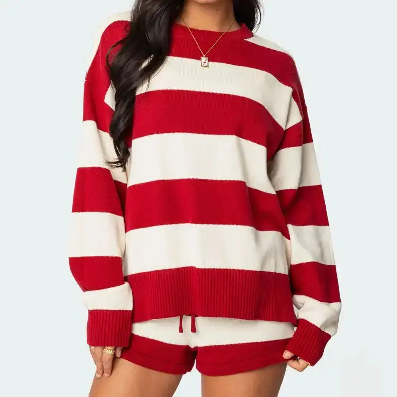 Everyday Striped Knit Shorts