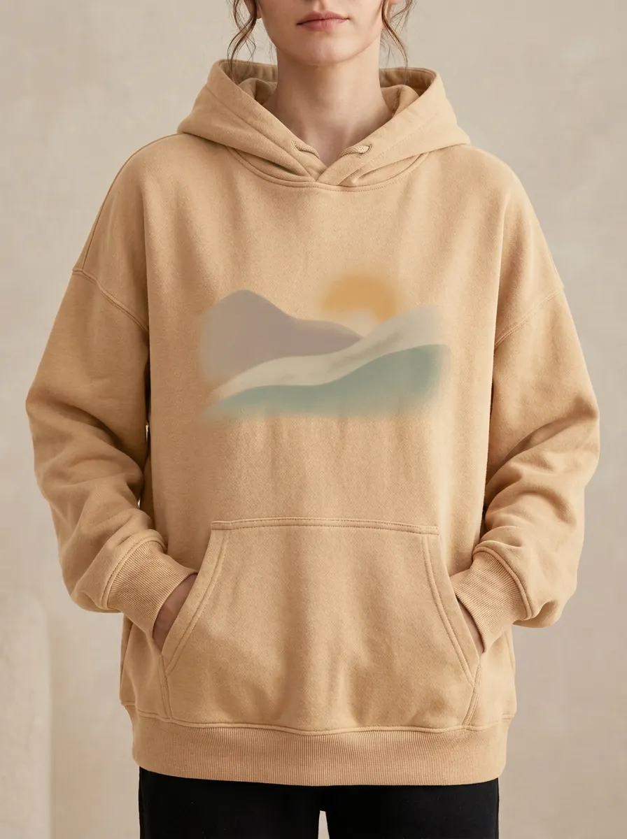 Nature Abstract Mountain Sunset Hoodie