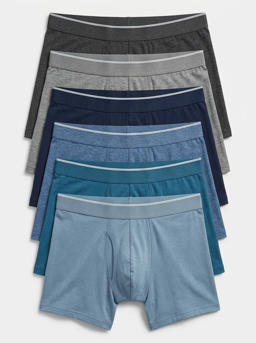 Men's Modern Comfort Heathered Texture 6-Pack Boxer Briefs