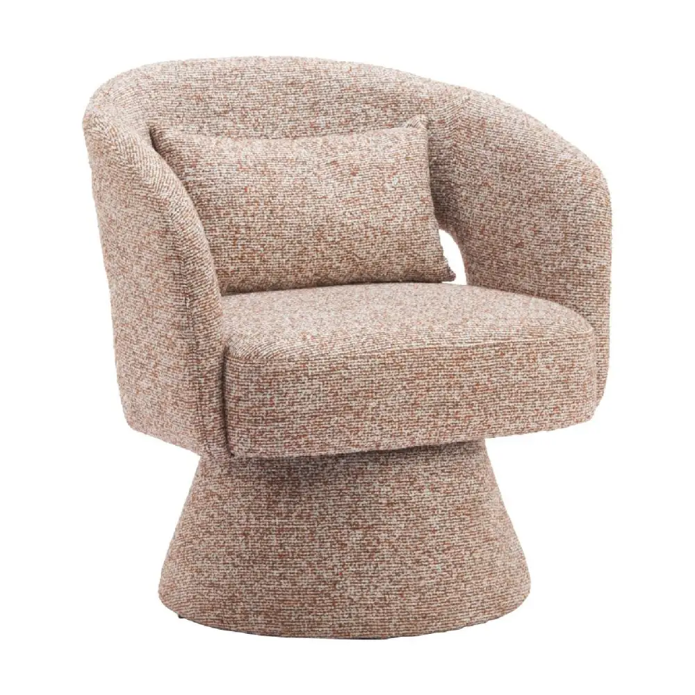 Speckled Shearling Swivel Chair
