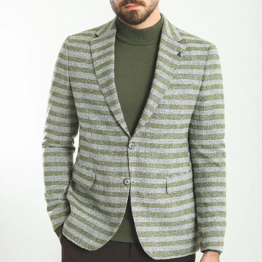 Classic Slim Fit Patterned Blazer