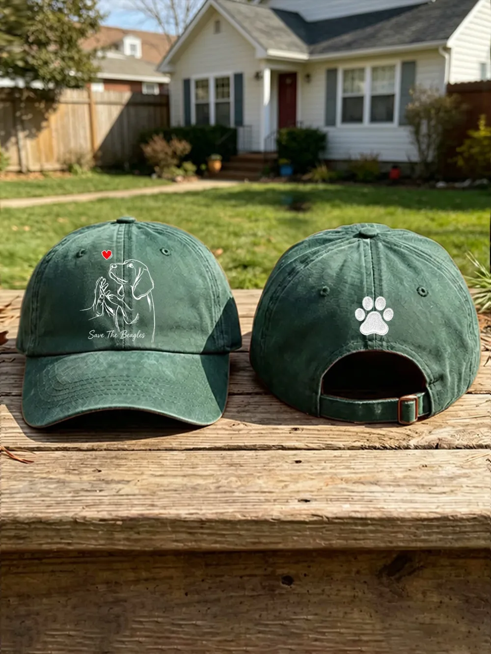 Unisex Save The Beagles Print Casual Hat