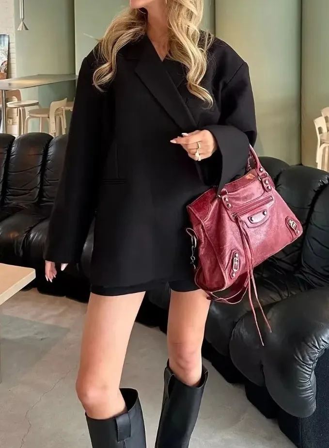 Oversized Slit Blazer