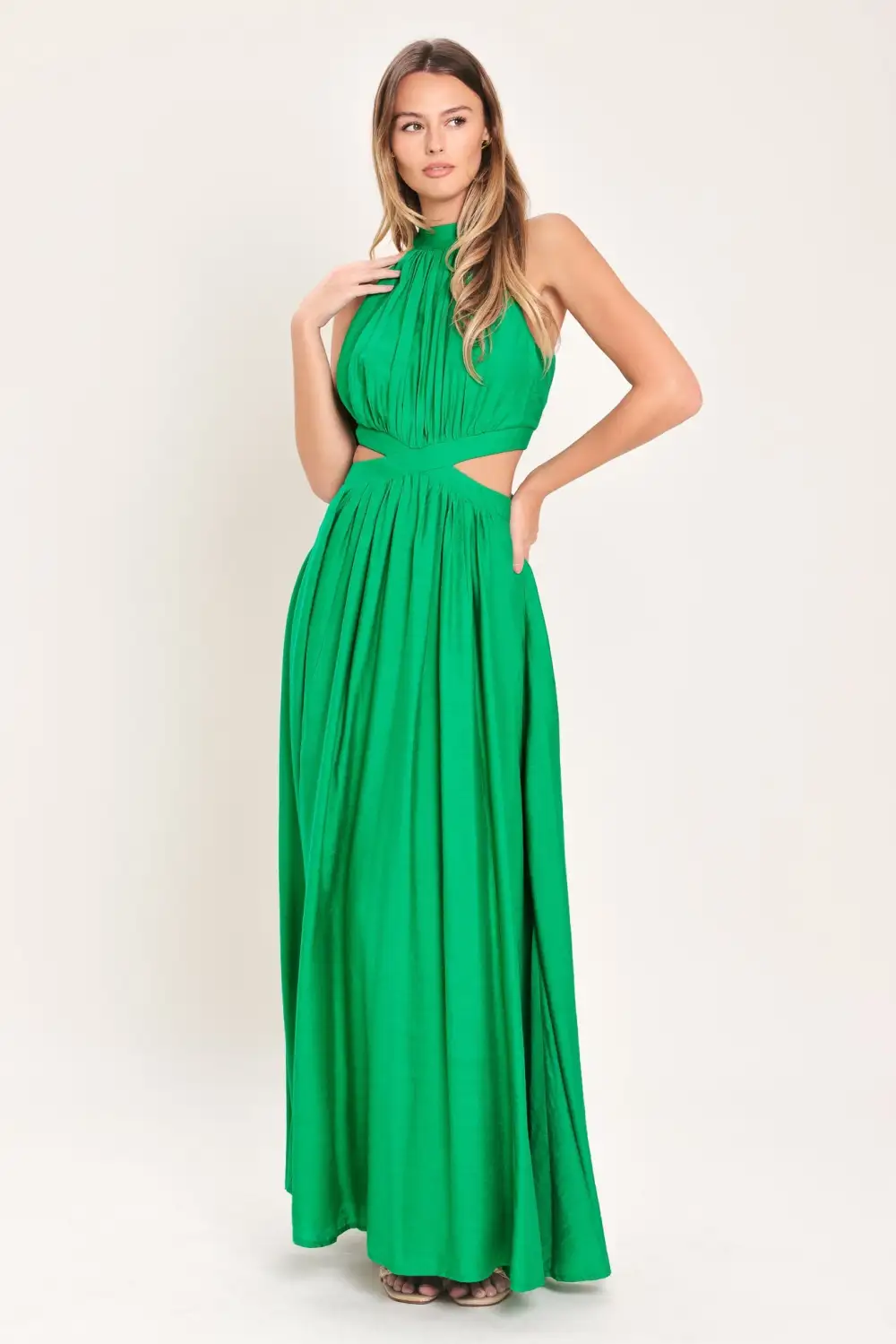 Halter Cotton Maxi Dress