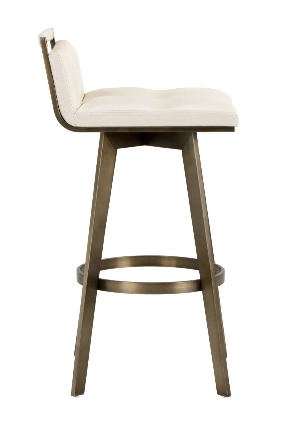 Swivel Leather Leather-Look Bar Stool