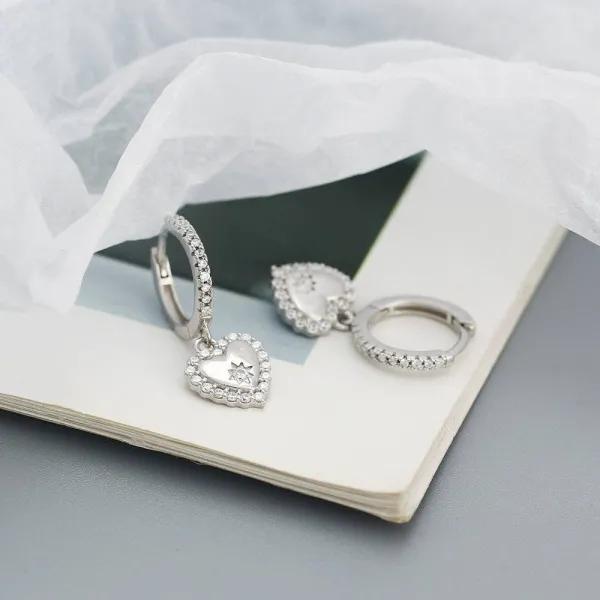 Heart Hoop Earrings
