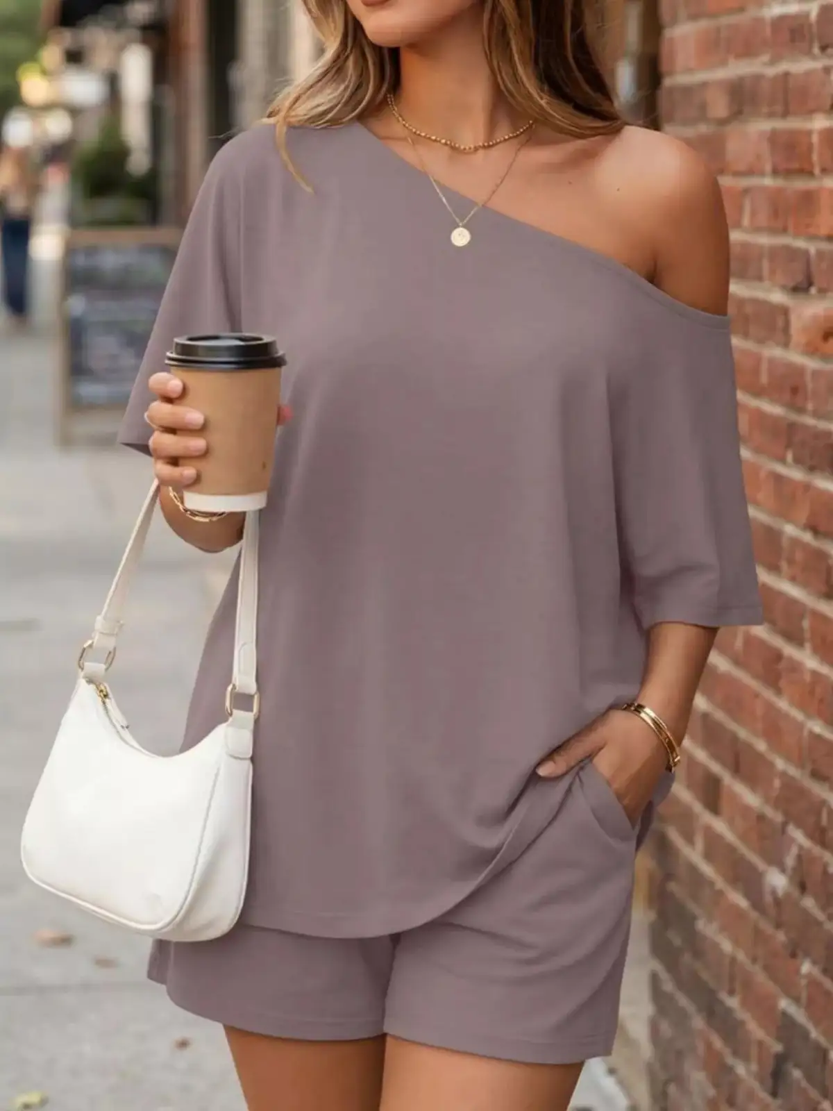 Polished Relaxed Everyday Top and Shorts Matching Set