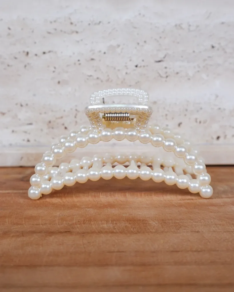 Moon Pearl Accent Hair Clip