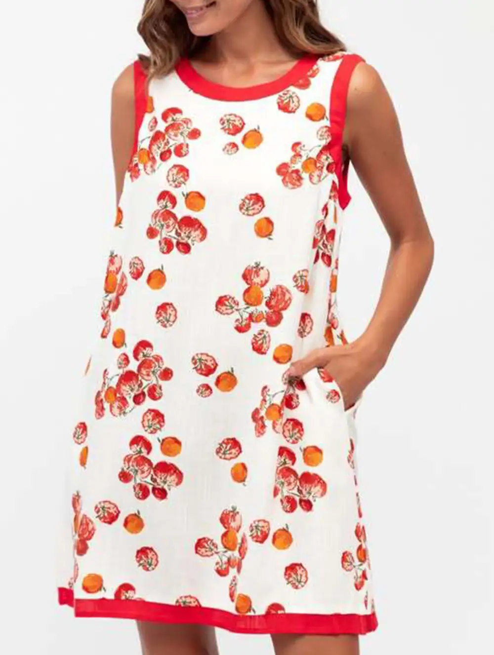 Print Sleeveless Mini Dress