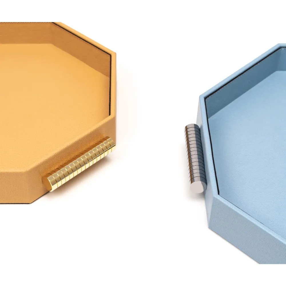 Hexagonal Leather Tray