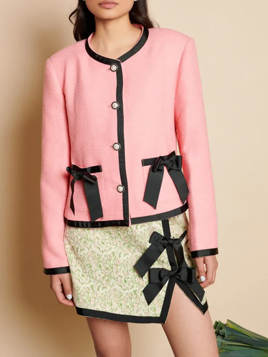 Crew Neck Tweed Jacket