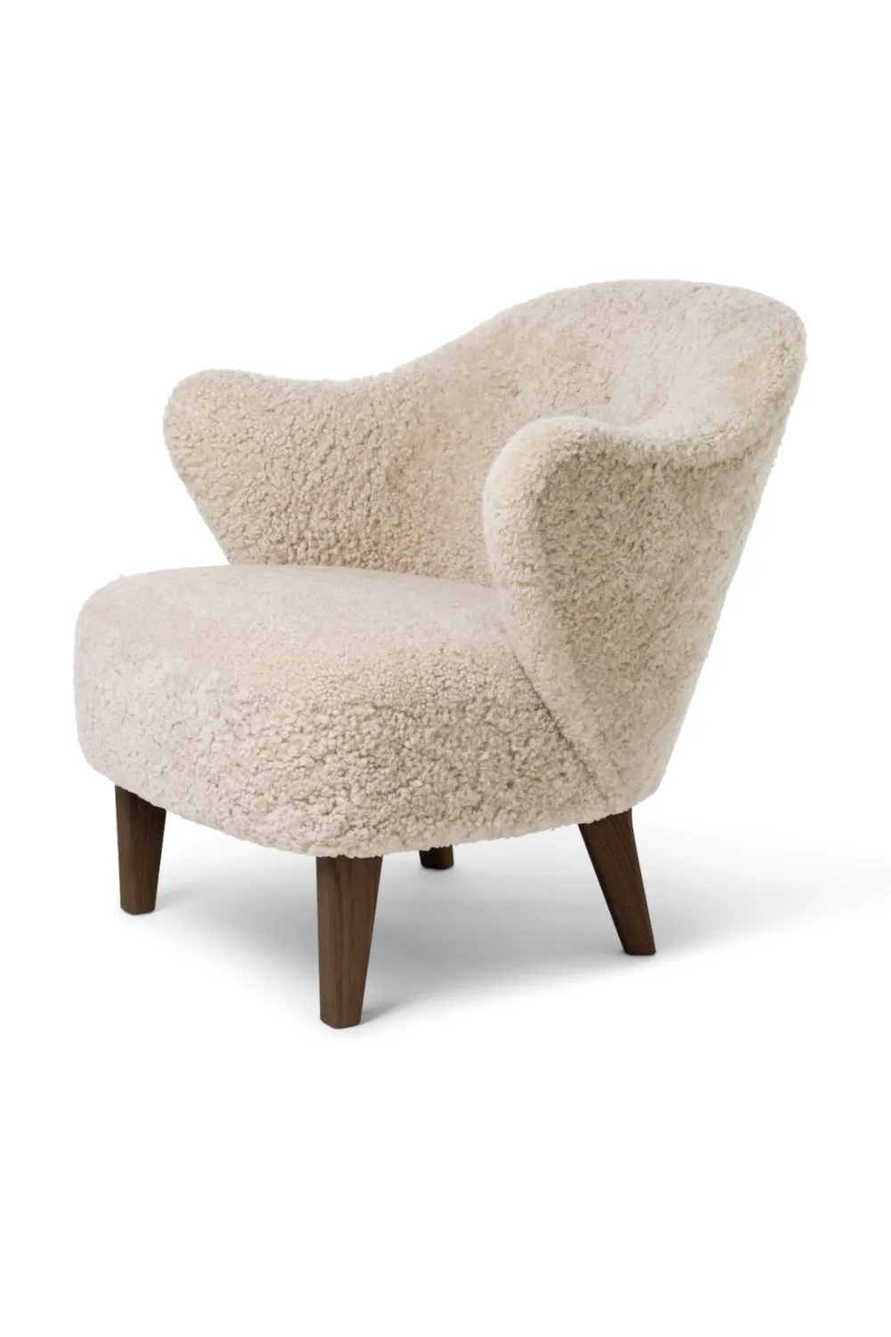 Textured Curved-Back Lounge Chair