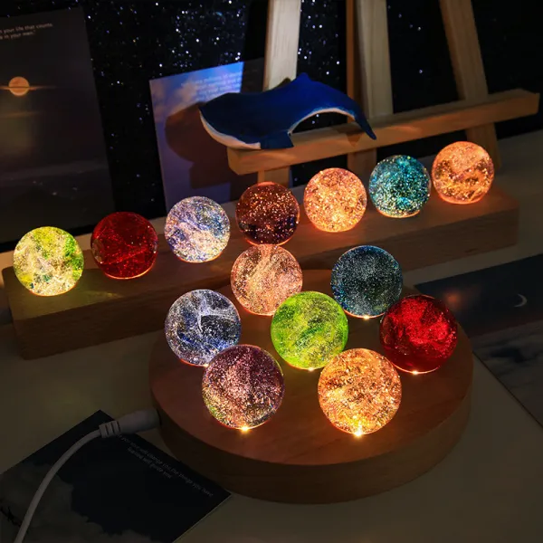 Colorful Glitter Glass Ball Lights, Home Decor for Magical and Starry Night Ambiance