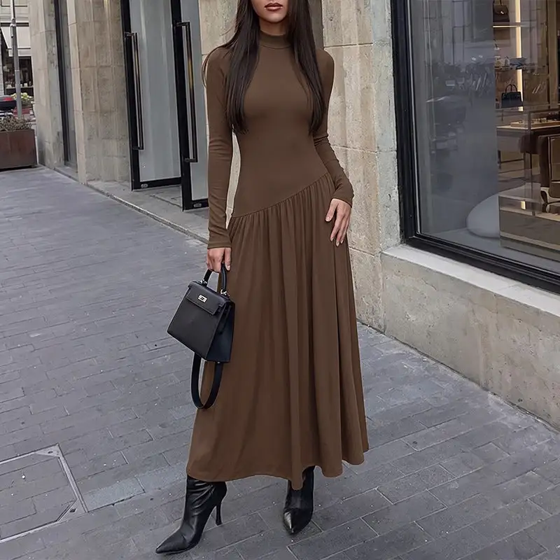 Women's Long-Sleeve Swing Maxi Dress
