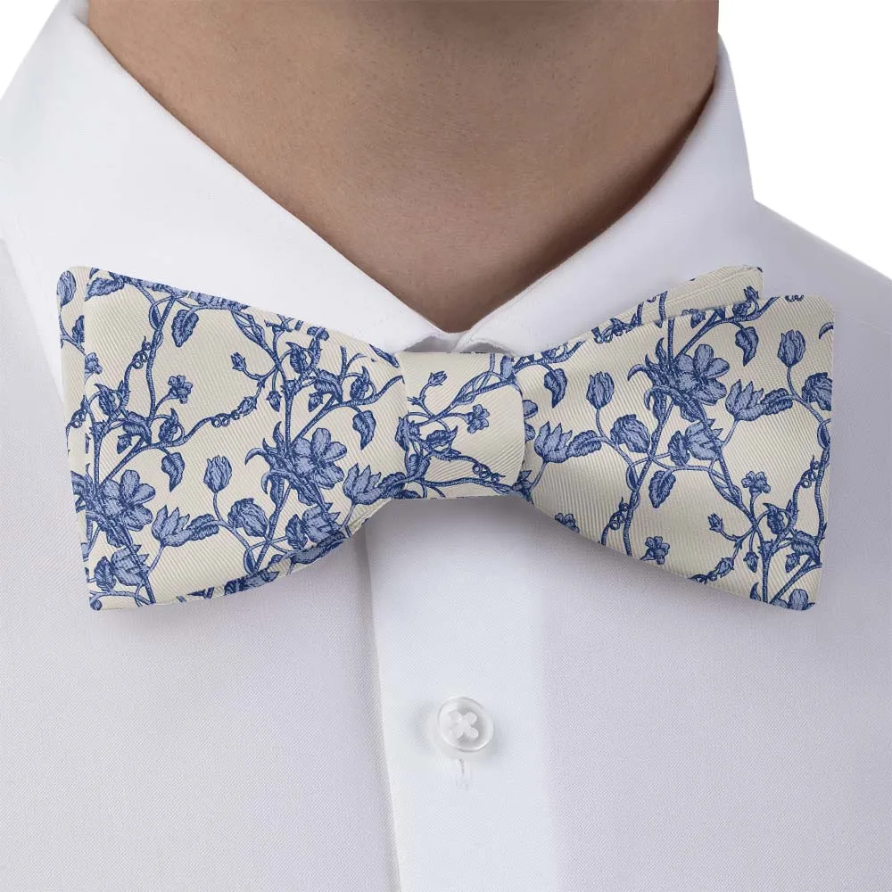 Floral Toile Motif Bow Tie