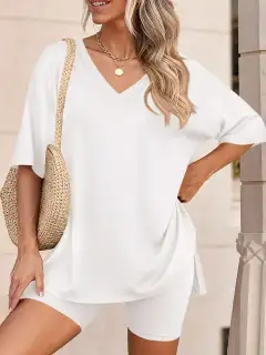 Relaxed Everyday Shirt and Shorts Matching Set