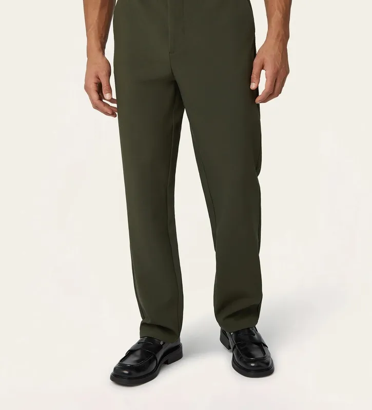 Straight Classic Pants Dark Green