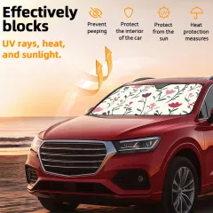 Floral Car Windshield Sunshade