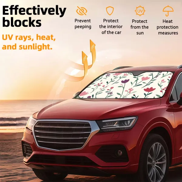 Floral Car Windshield Sunshade
