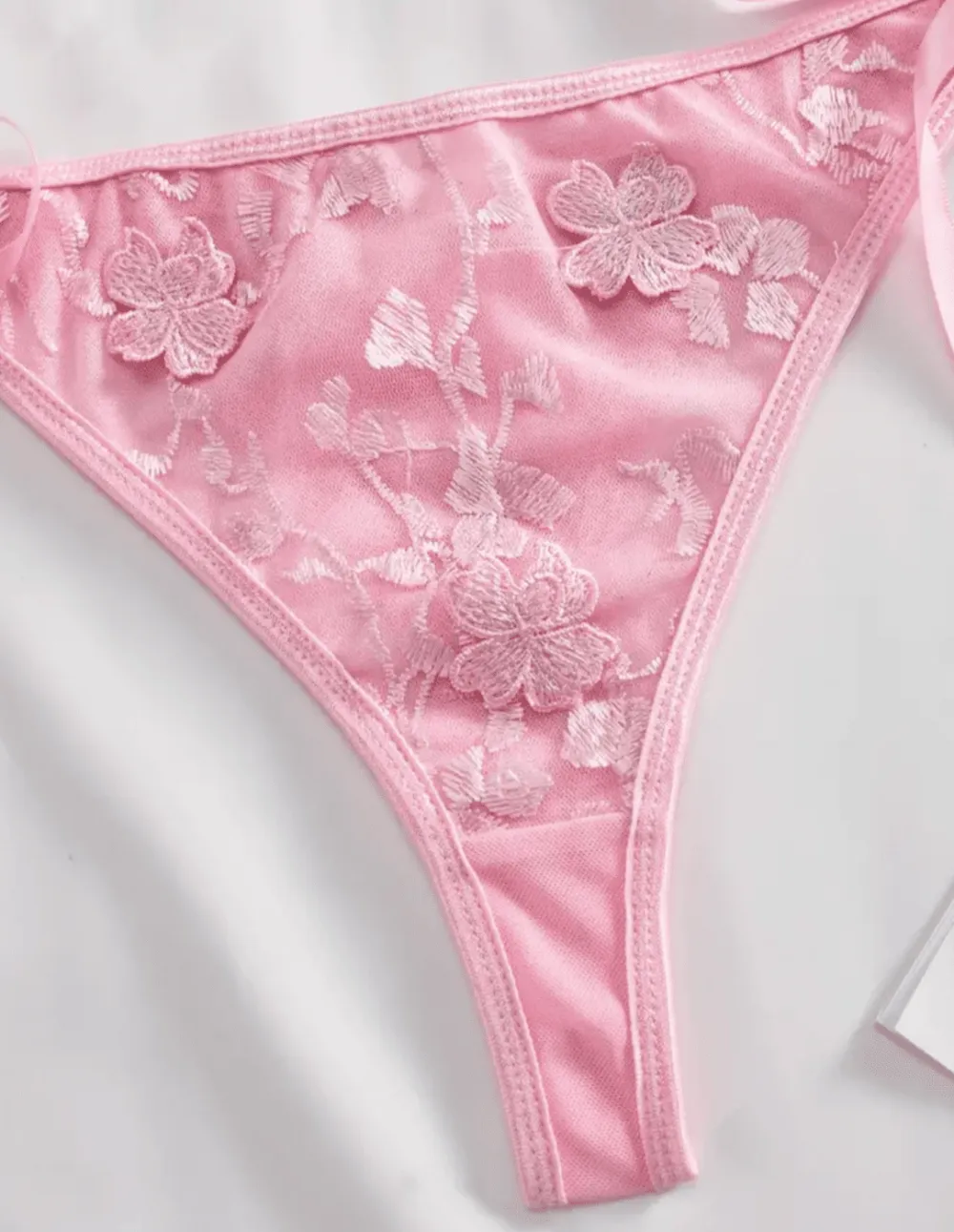 Modern Floral Corset Lingerie Set