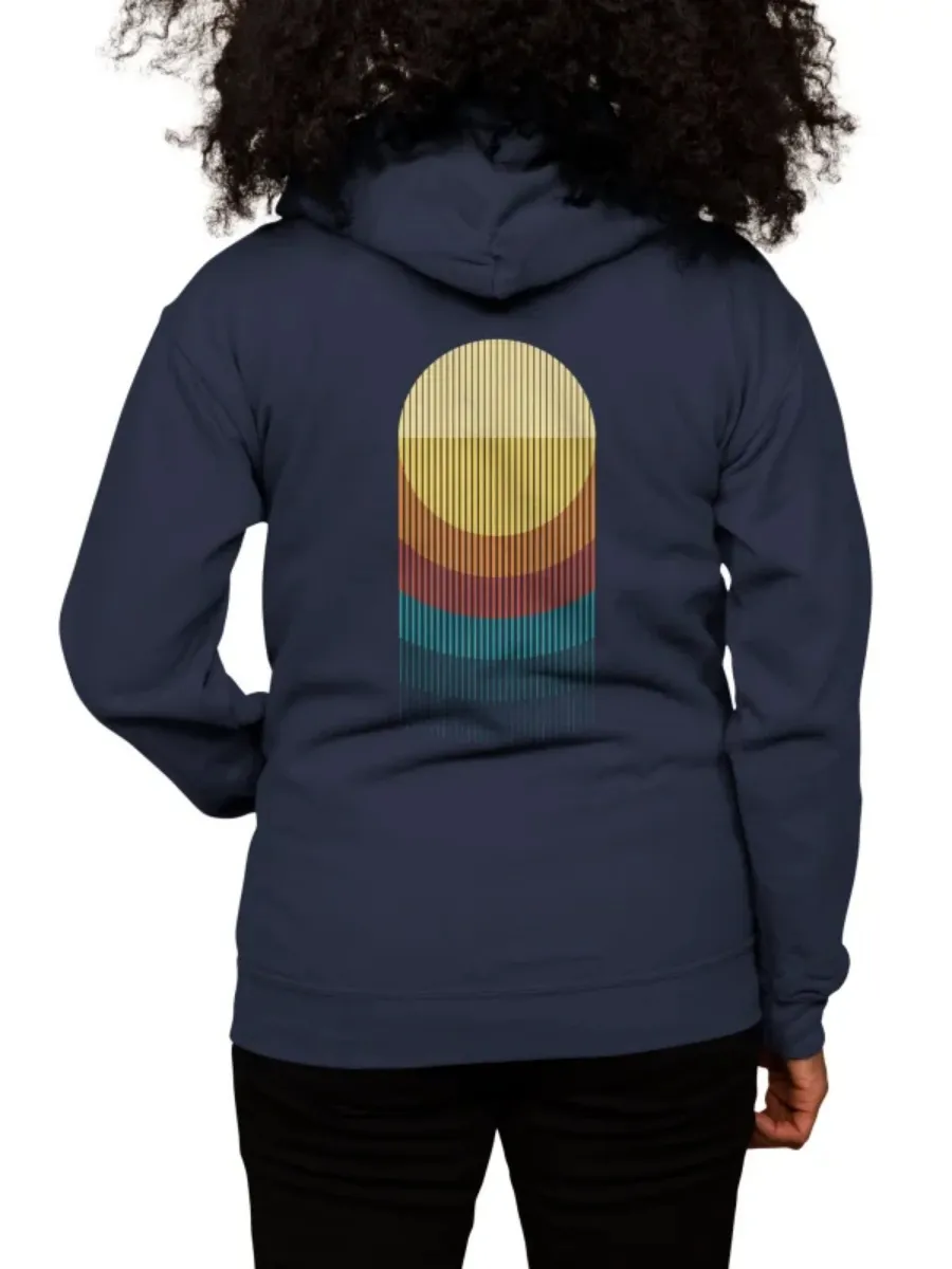 Retro Sunset Geometric Hoodie