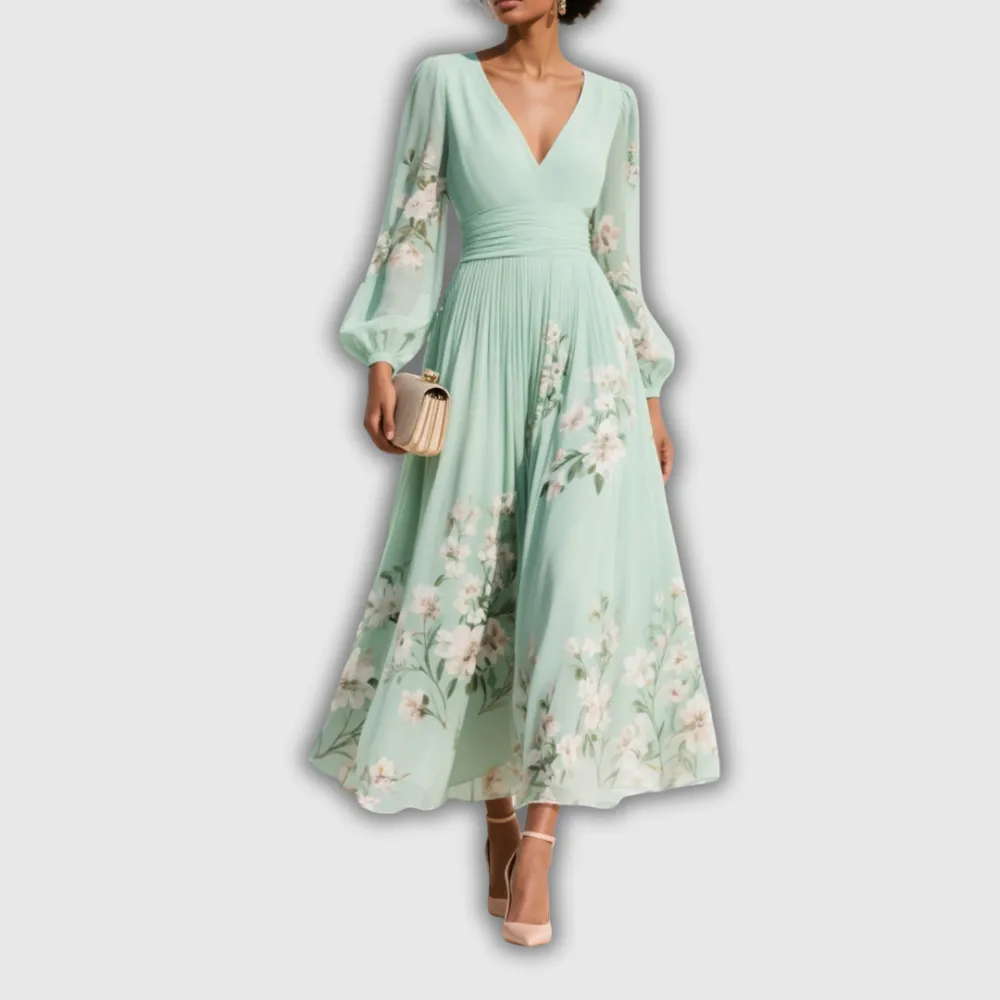 Floral Printed Flowing Midi Dress