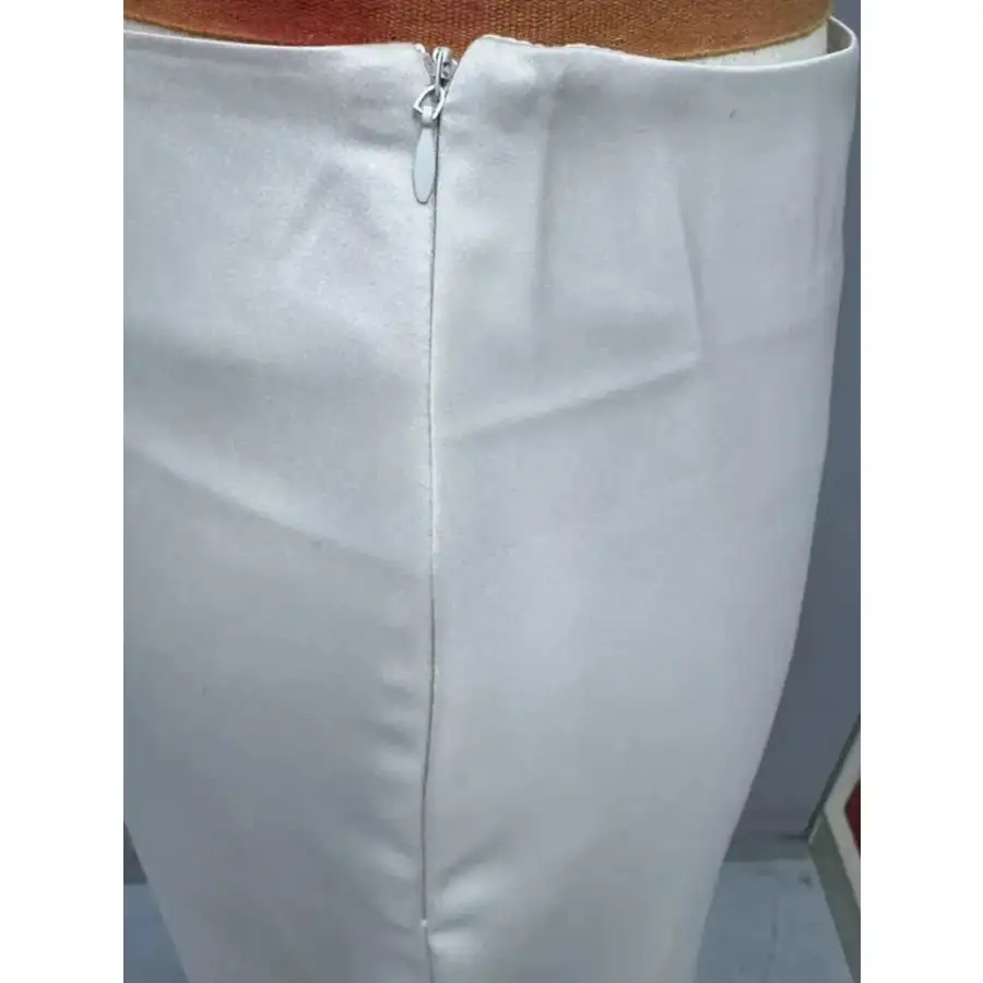 Asymmetric Wrap Midi Skirt with Fluted Hem