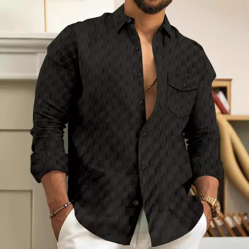 Camp Collar Woven Plaid Shirt
