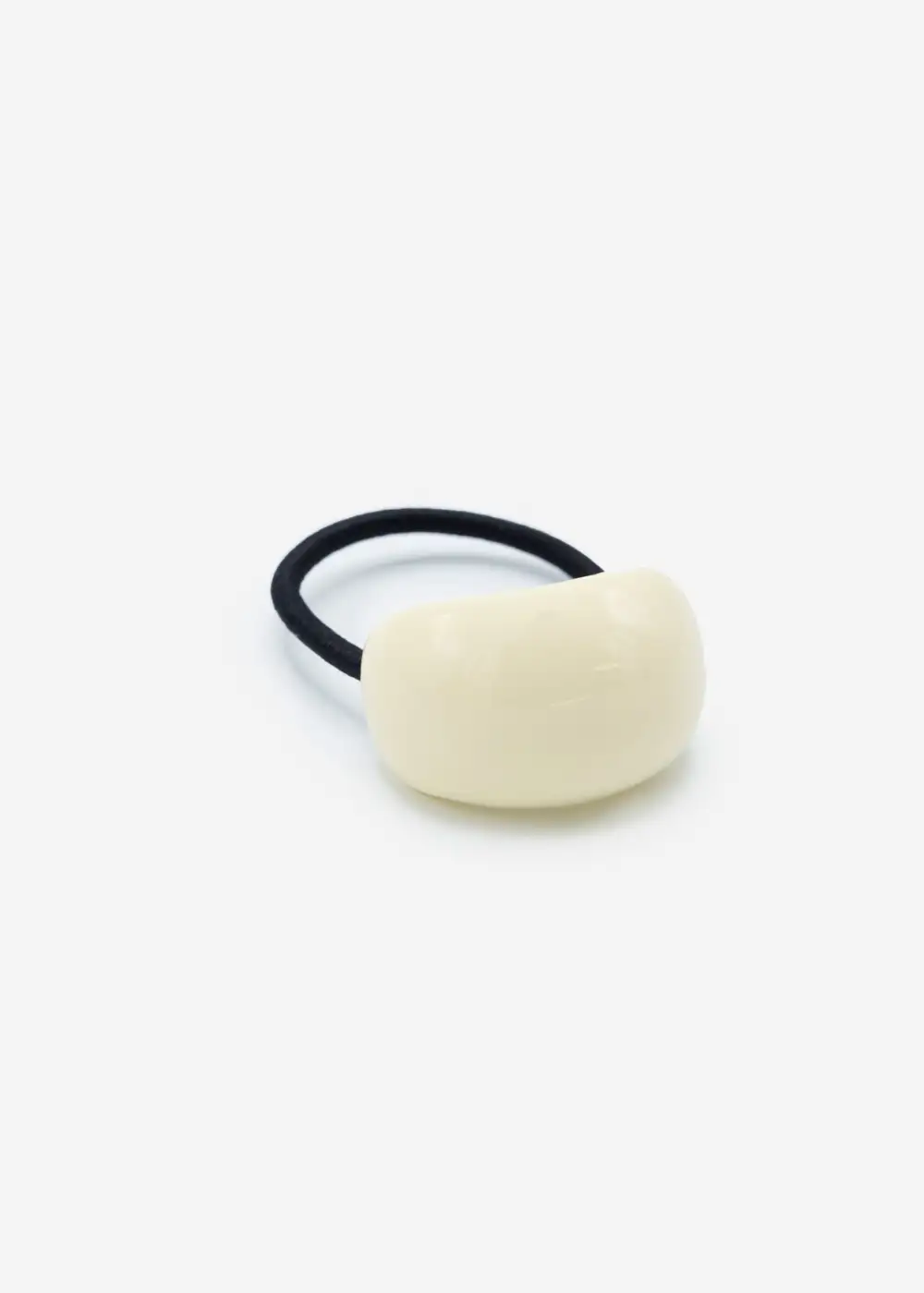 White Curved Hair Tie