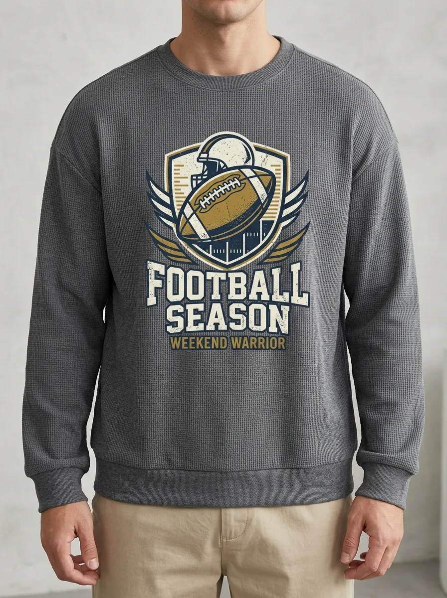 Men's American Football Season Weekend Warrior Printed Sweatshirt