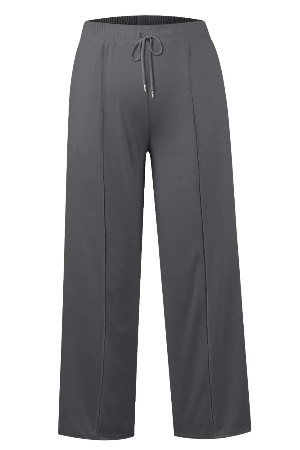 Relaxed Drawstring Elastic Waist Wide Leg Pants