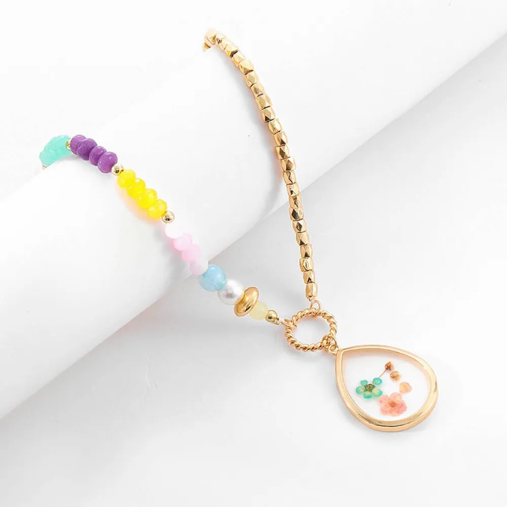 Beaded Floral Necklace