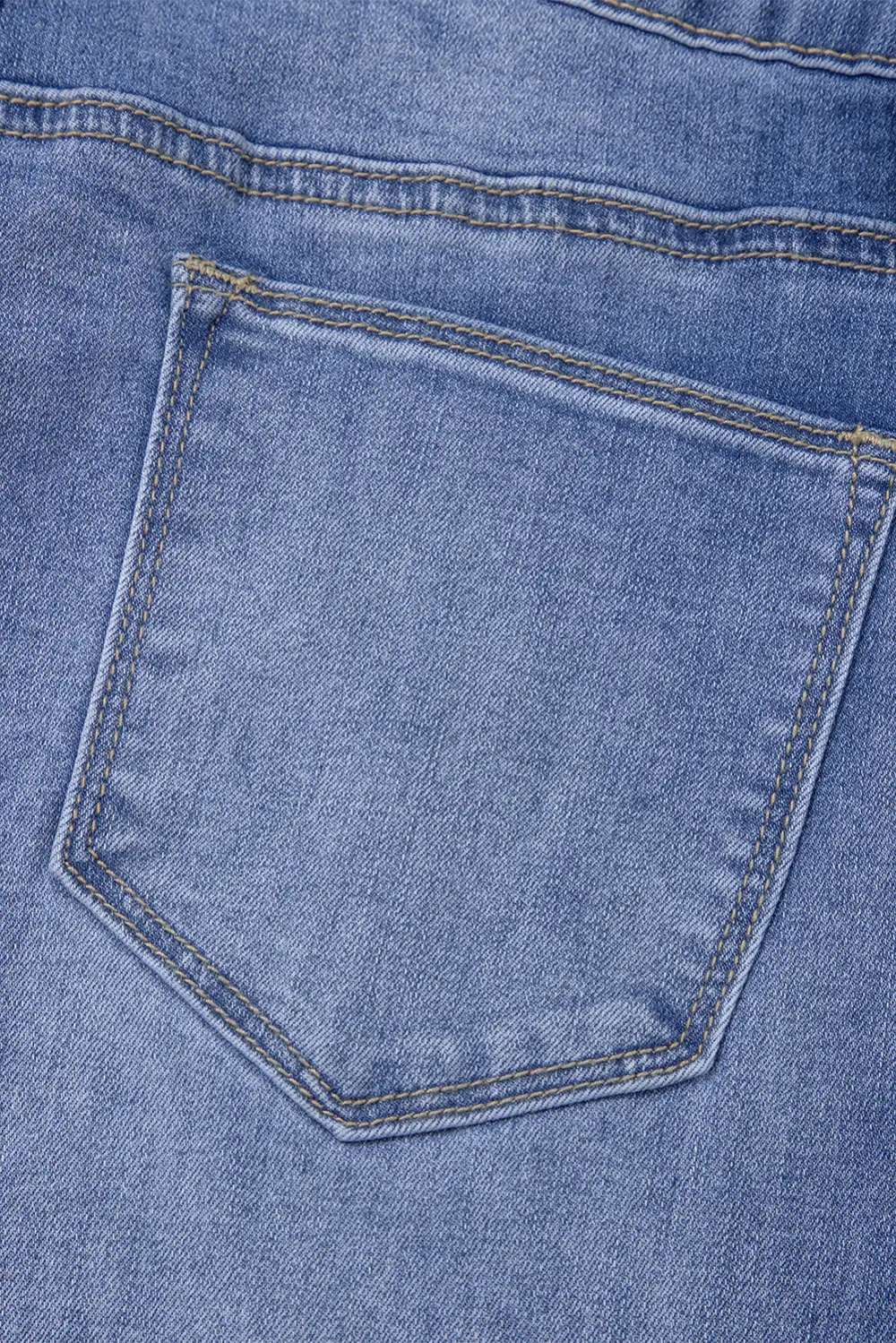 Button Front Clean Denim Jeans
