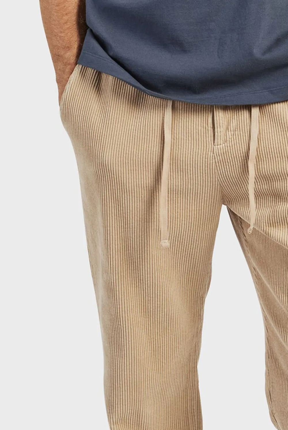 Slim Straight Cut Cotton Casual Trousers