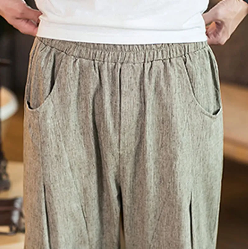 Drawstring Elastic Waist Pants