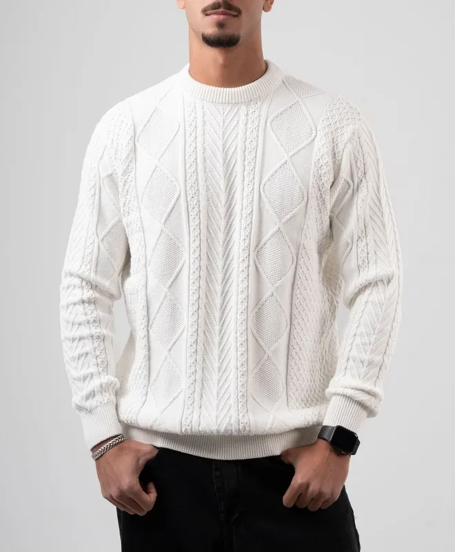 Braided Knit Pullover