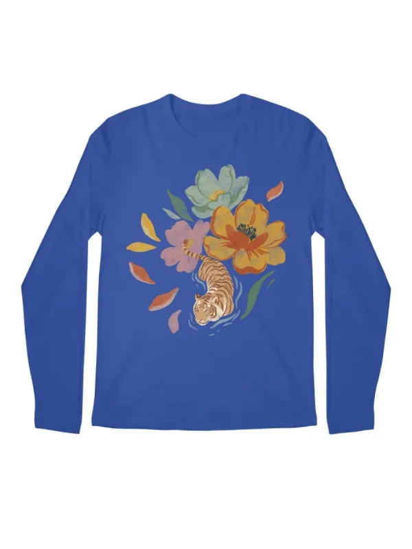 Tiger in Flower Long Sleeve Tee