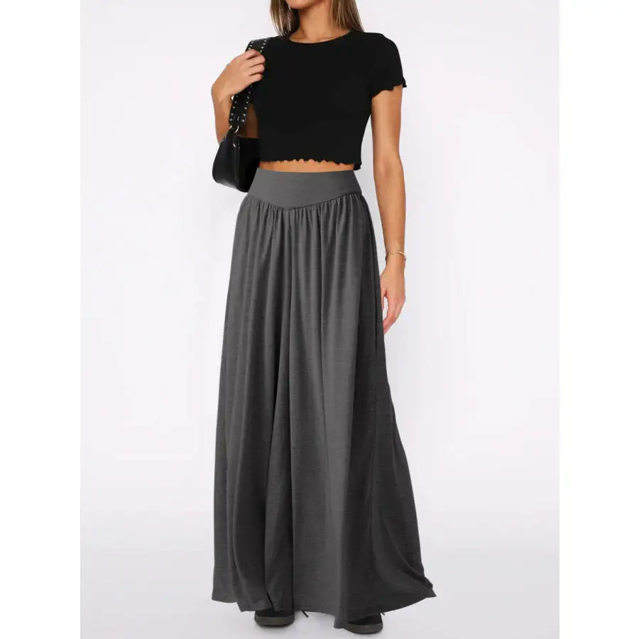 Relaxed High Waist Wide Leg Pants