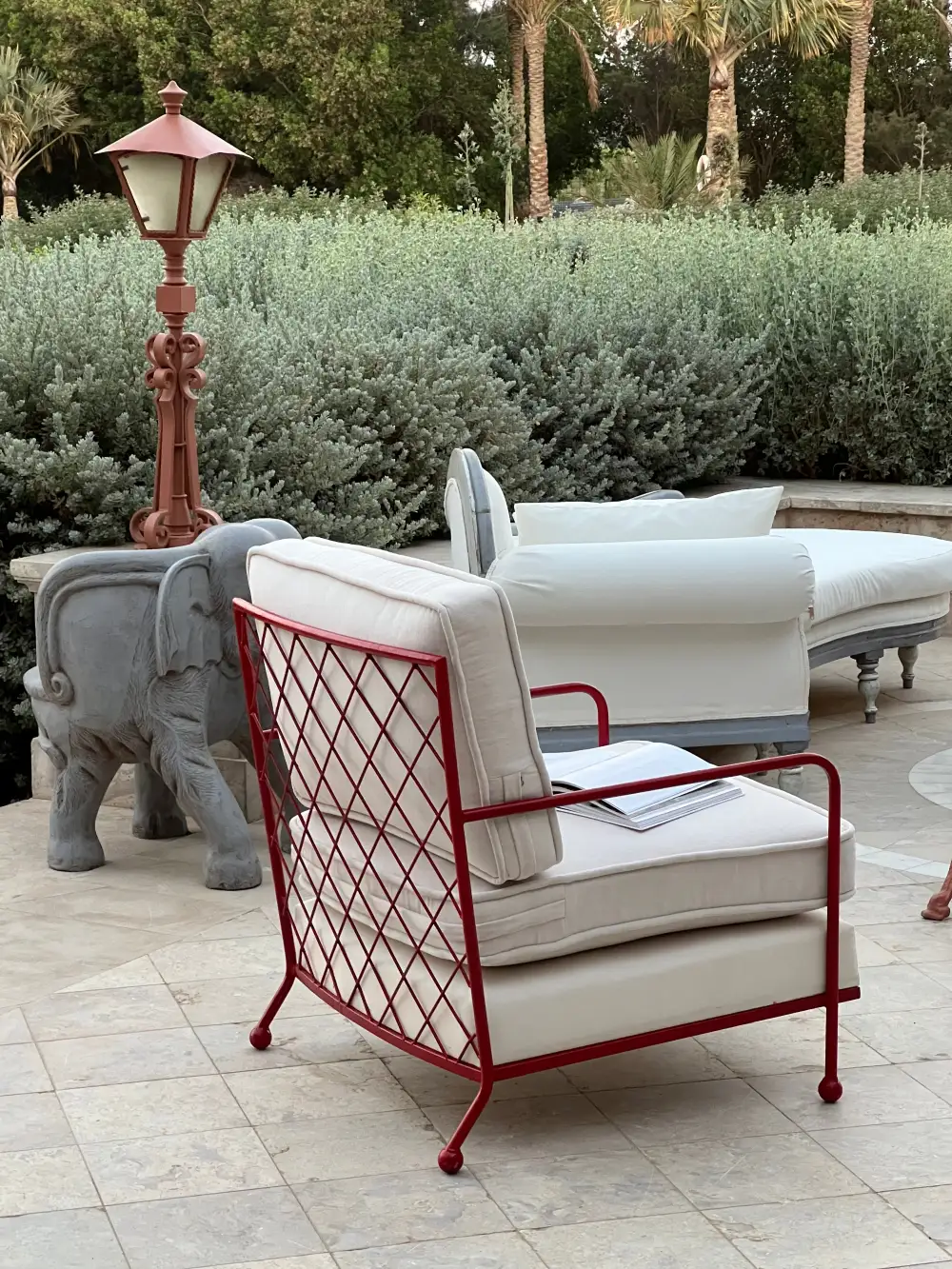 Tubular Metal Accent Armchair
