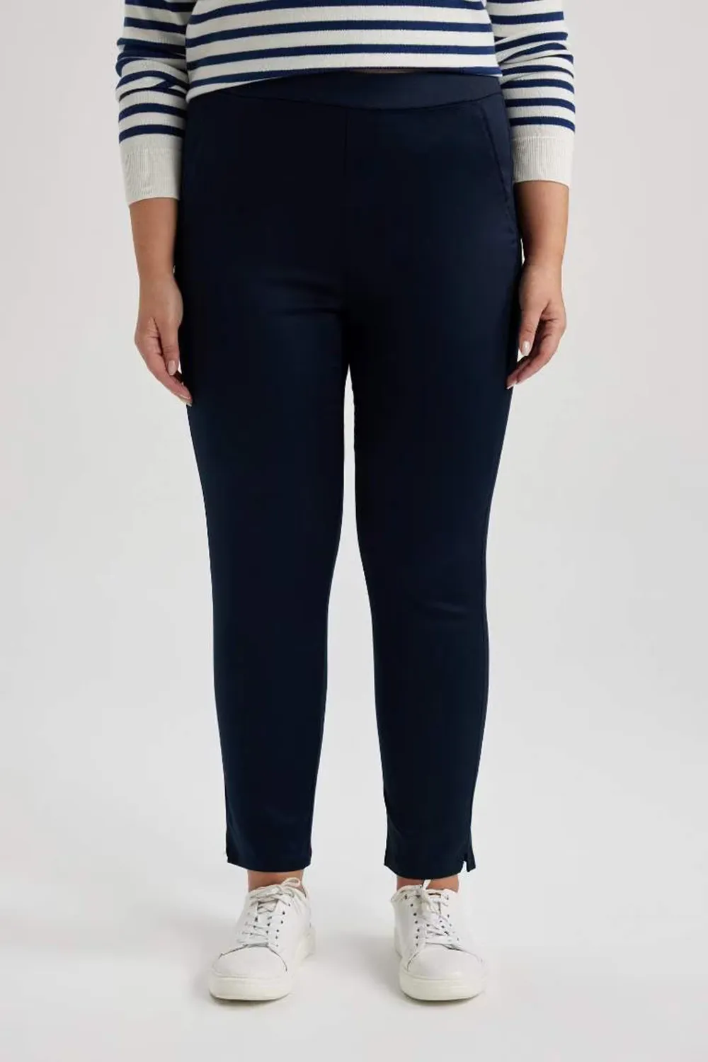 Normal Waist Satin Trousers