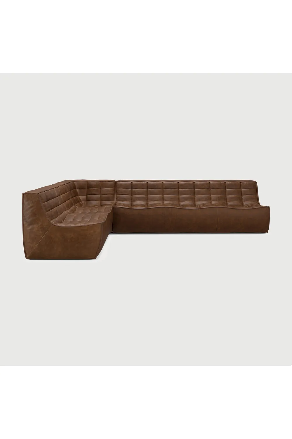 Soft-Form Modular Leather Sofa