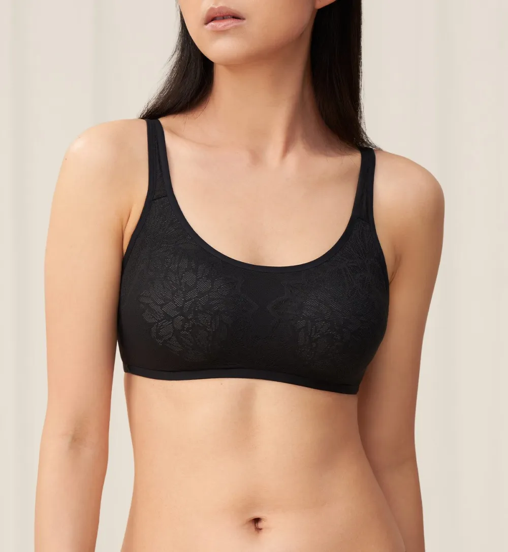 Women's Natural-Fit Non-Wired Padded Lace Bra