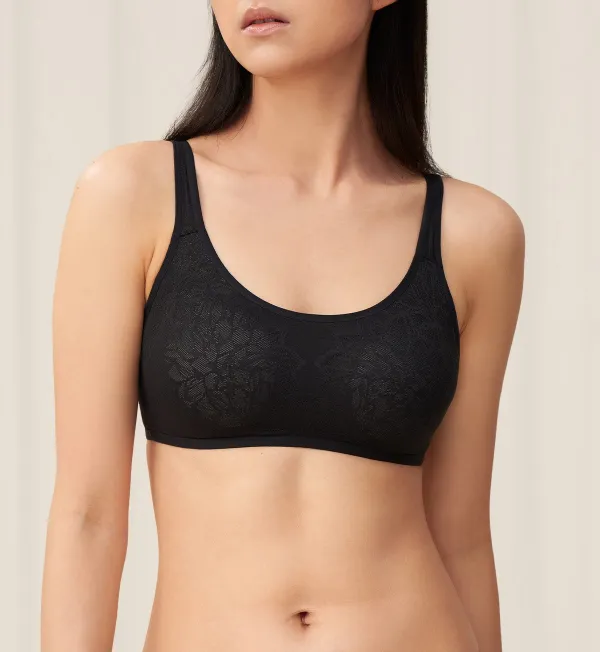 Women's Natural-Fit Non-Wired Padded Lace Bra