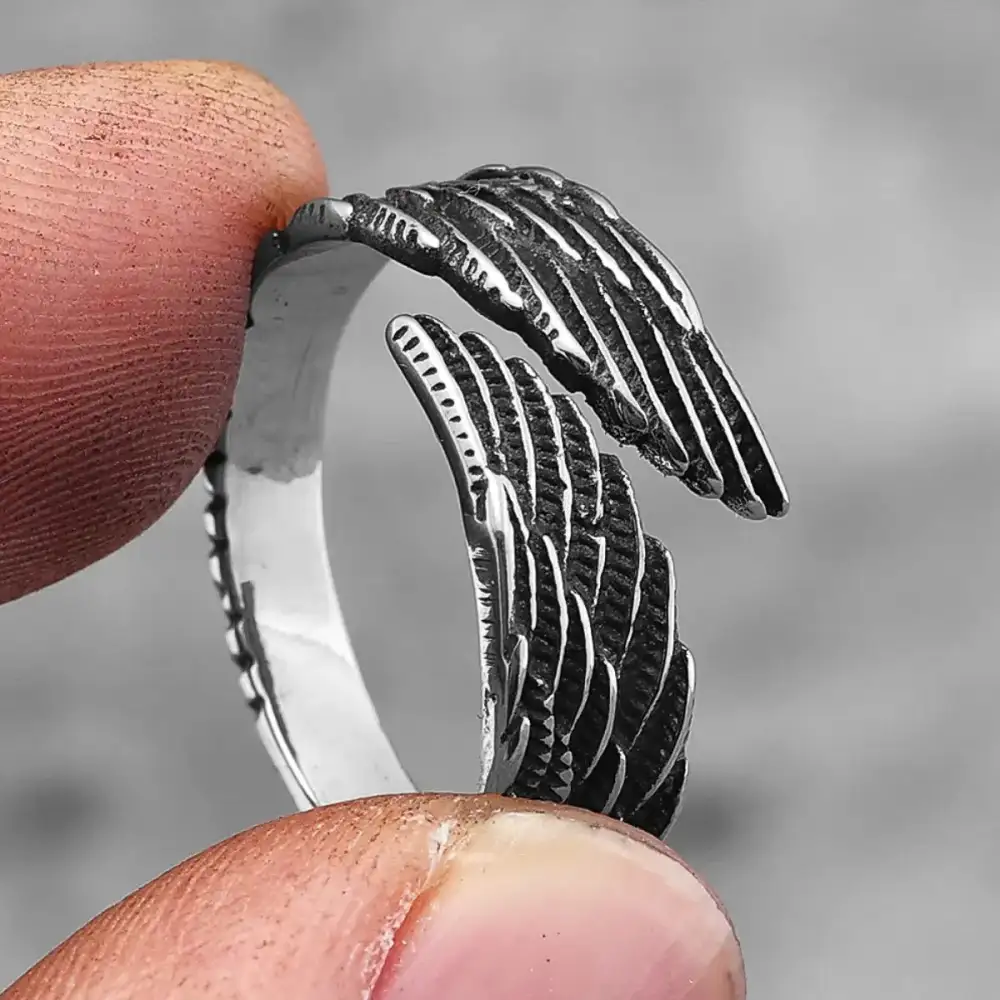 Men's Angel Wing Ring