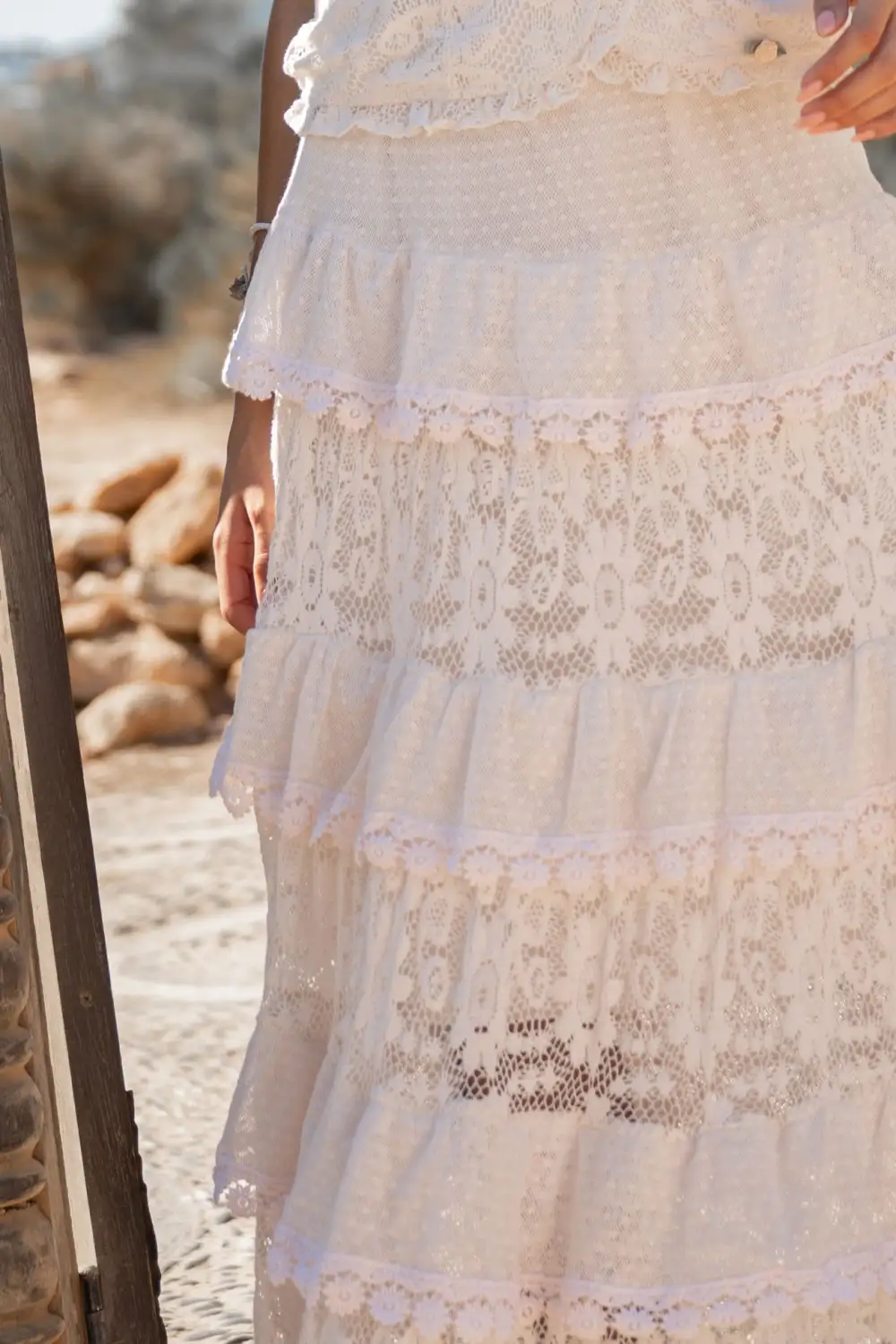 Versatile Casual Maxi Lace Skirt